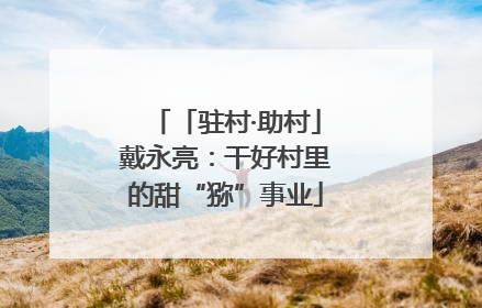「驻村·助村」戴永亮：干好村里的甜“猕”事业