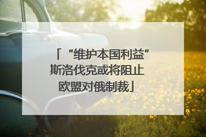 “维护本国利益” 斯洛伐克或将阻止欧盟对俄制裁