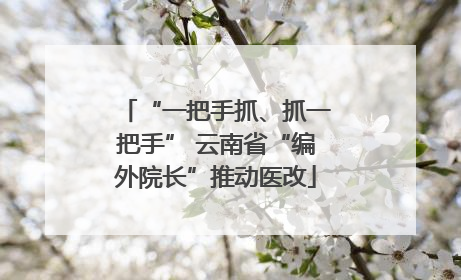 “一把手抓、抓一把手” 云南省“编外院长”推动医改