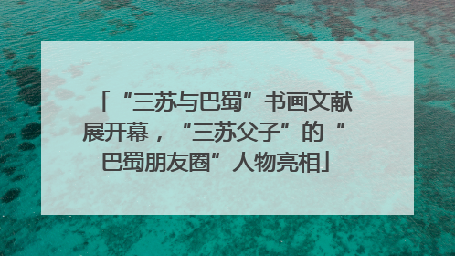 “三苏与巴蜀”书画文献展开幕，“三苏父子”的“巴蜀朋友圈”人物亮相