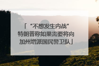 “不想发生内战” 特朗普称如果需要将向加州增派国民警卫队