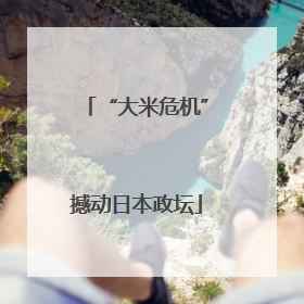 “大米危机”撼动日本政坛