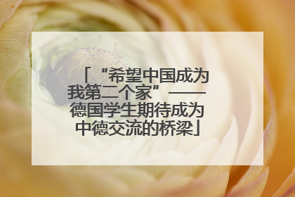 “希望中国成为我第二个家”——德国学生期待成为中德交流的桥梁