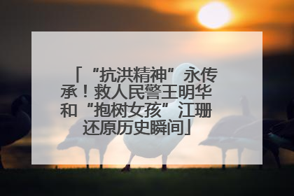 “抗洪精神”永传承！救人民警王明华和“抱树女孩”江珊还原历史瞬间
