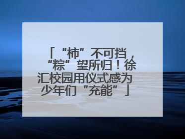 “柿”不可挡，“粽”望所归！徐汇校园用仪式感为少年们“充能”