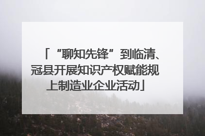 “聊知先锋”到临清、冠县开展知识产权赋能规上制造业企业活动