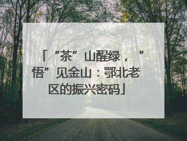 “茶”山醒绿，“悟”见金山：鄂北老区的振兴密码