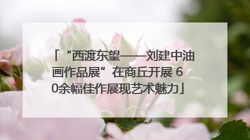 “西渡东望——刘建中油画作品展”在商丘开展 60余幅佳作展现艺术魅力