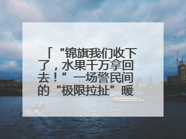 “锦旗我们收下了，水果千万拿回去！”一场警民间的“极限拉扯”暖了整个城