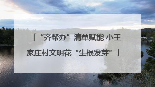 “齐帮办”清单赋能 小王家庄村文明花“生根发芽”