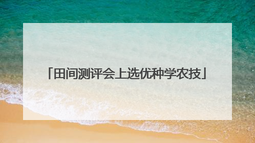 田间测评会上选优种学农技
