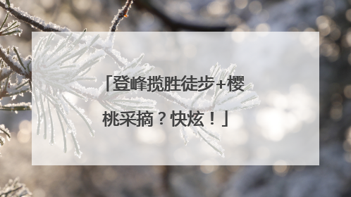 登峰揽胜徒步+樱桃采摘？快炫！
