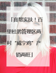 真帮实扶！百里杜鹃管理区两村“威宁鸡”产销两旺