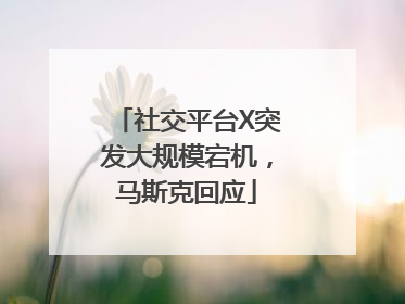 社交平台X突发大规模宕机，马斯克回应