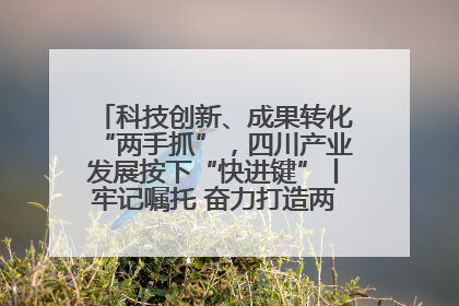 科技创新、成果转化“两手抓”，四川产业发展按下“快进键”丨牢记嘱托 奋力打造两高地两基地一屏障