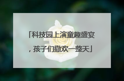 科技园上演童趣盛宴，孩子们撒欢一整天