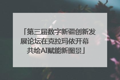 第三届数字新疆创新发展论坛在克拉玛依开幕 共绘AI赋能新图景