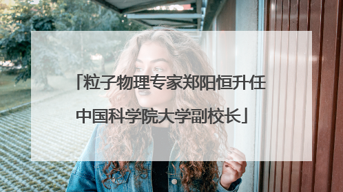 粒子物理专家郑阳恒升任中国科学院大学副校长