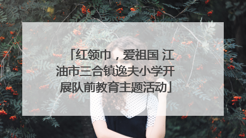 红领巾，爱祖国 江油市三合镇逸夫小学开展队前教育主题活动