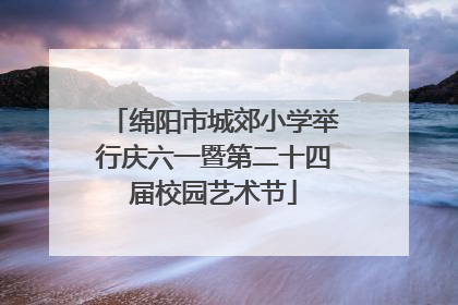 绵阳市城郊小学举行庆六一暨第二十四届校园艺术节