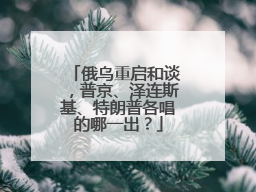 俄乌重启和谈，普京、泽连斯基、特朗普各唱的哪一出？