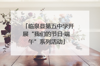 临泉县第五中学开展“我们的节日·端午”系列活动