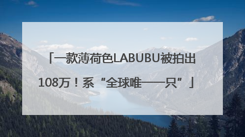 一款薄荷色LABUBU被拍出108万！系“全球唯一一只”