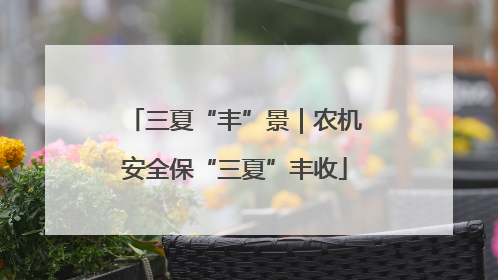 三夏“丰”景｜农机安全保“三夏”丰收