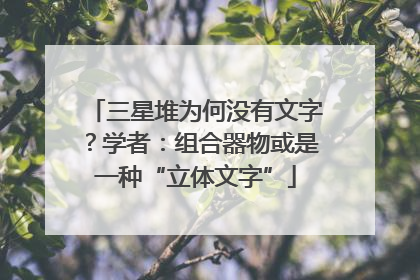 三星堆为何没有文字？学者：组合器物或是一种“立体文字”