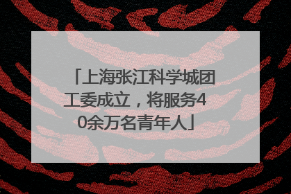 上海张江科学城团工委成立，将服务40余万名青年人