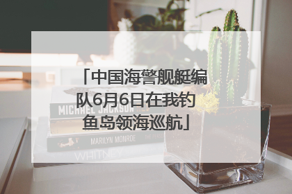 中国海警舰艇编队6月6日在我钓鱼岛领海巡航