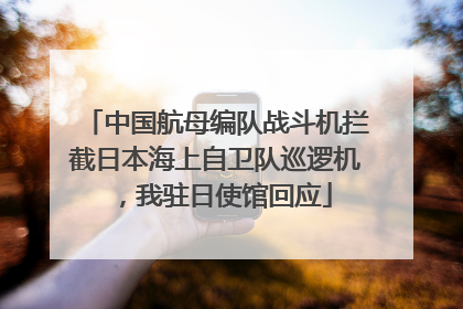 中国航母编队战斗机拦截日本海上自卫队巡逻机，我驻日使馆回应