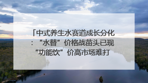 中式养生水赛道成长分化：“水替”价格战苗头已现 “功能饮”价高市场难打开｜中药大健康赛道迭变