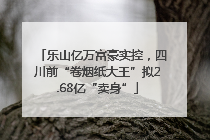 乐山亿万富豪实控，四川前“卷烟纸大王”拟2.68亿“卖身”