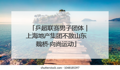 乒超联赛男子团体｜上海地产集团不敌山东魏桥·向尚运动