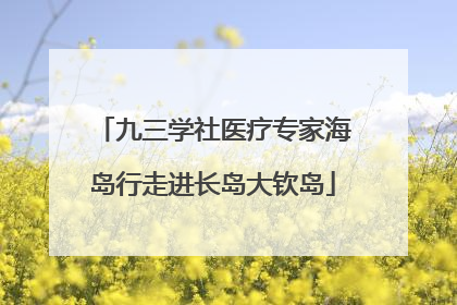 九三学社医疗专家海岛行走进长岛大钦岛