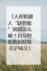 人形机器人“缺智能”困局怎么破？具身智能数据联盟在沪成立