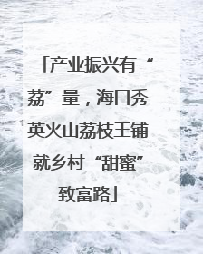 产业振兴有“荔”量，海口秀英火山荔枝王铺就乡村“甜蜜”致富路