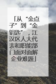 从“金点子”到“金钥匙”，江汉区人大代表和职能部门面对面解企业难题