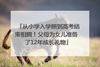 从小学入学照到高考结束相拥！父母为女儿准备了12年成长礼物