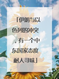伊朗与以色列的冲突，有一个中东国家态度耐人寻味