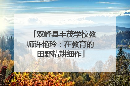 双峰县丰茂学校教师许艳玲：在教育的田野精耕细作