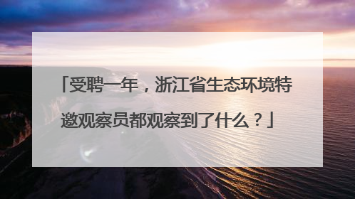 受聘一年，浙江省生态环境特邀观察员都观察到了什么？