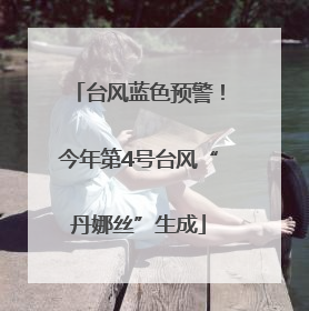 台风蓝色预警！今年第4号台风“丹娜丝”生成