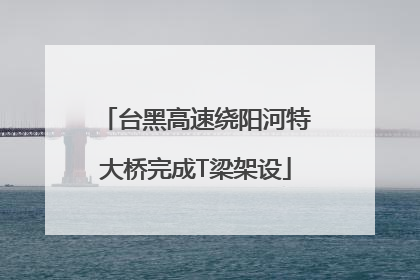 台黑高速绕阳河特大桥完成T梁架设