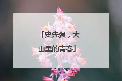 史先强，大山里的青春