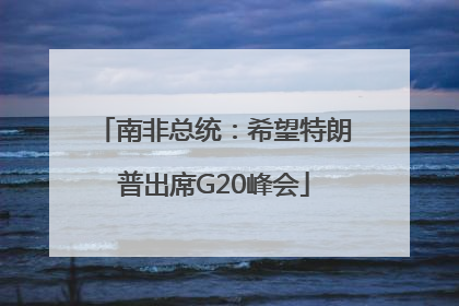 南非总统：希望特朗普出席G20峰会
