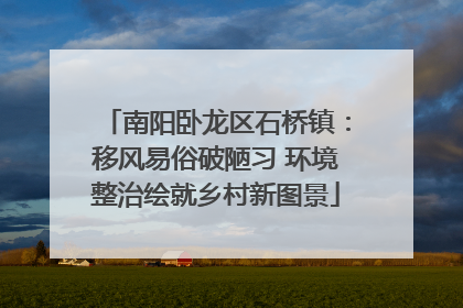 南阳卧龙区石桥镇：移风易俗破陋习 环境整治绘就乡村新图景