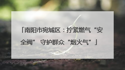 南阳市宛城区：拧紧燃气“安全阀” 守护群众“烟火气”