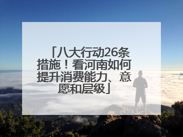 八大行动26条措施！看河南如何提升消费能力、意愿和层级